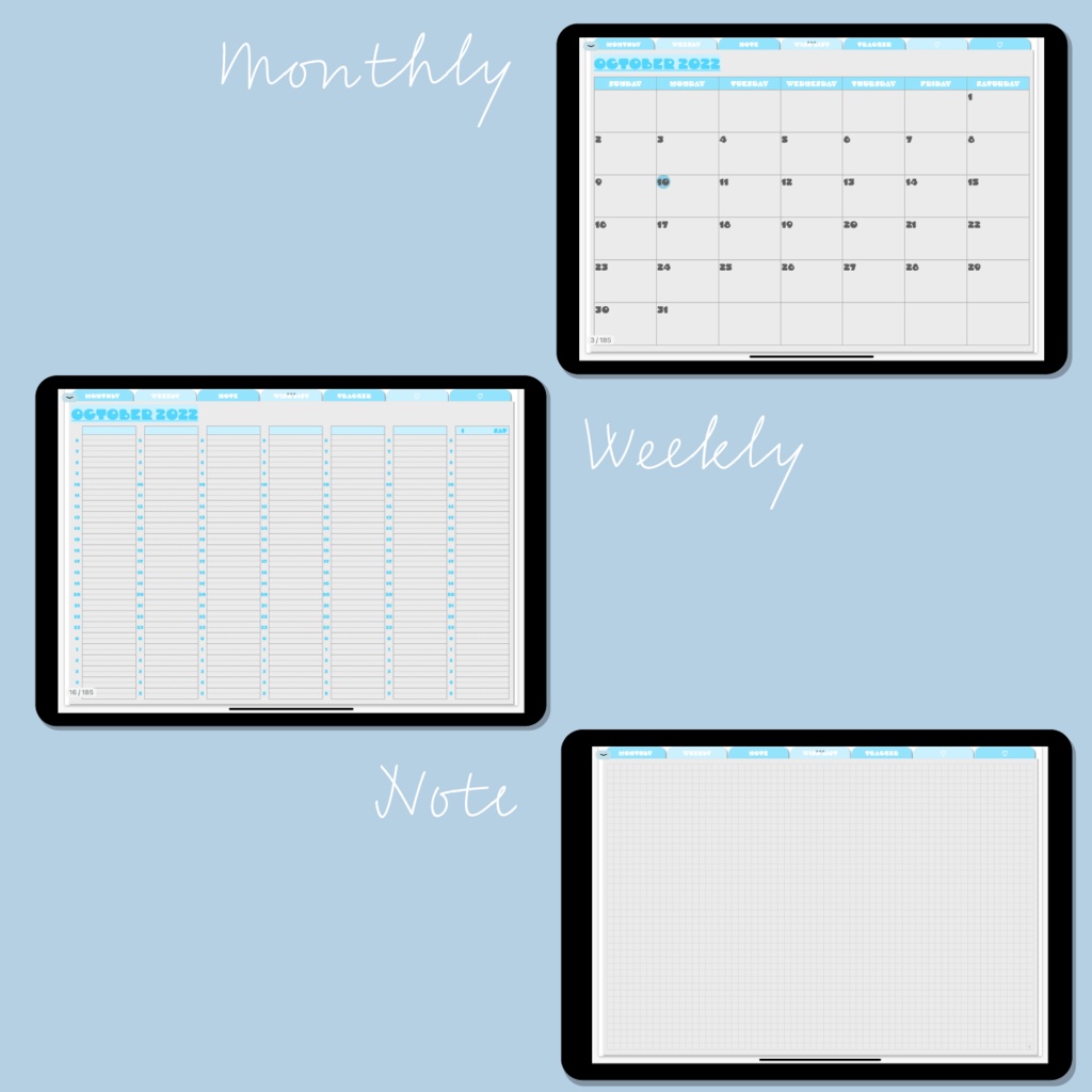 デジタルプランナー/iPad Planner-Soda-(Goodnotes5)