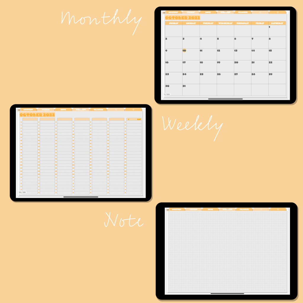 デジタルプランナー/iPad Planner-Sunny-(Goodnotes5)