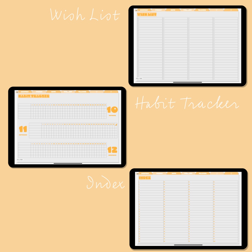 デジタルプランナー/iPad Planner-Sunny-(Goodnotes5)