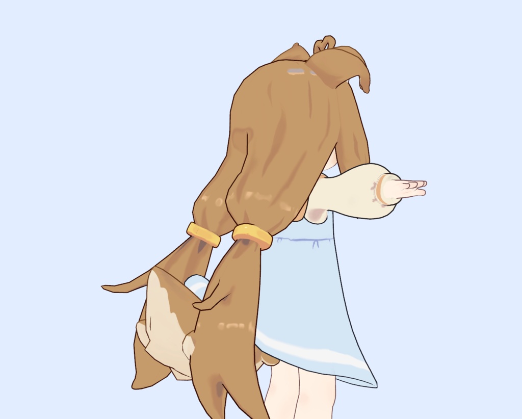 Mamehinata Twintail hair