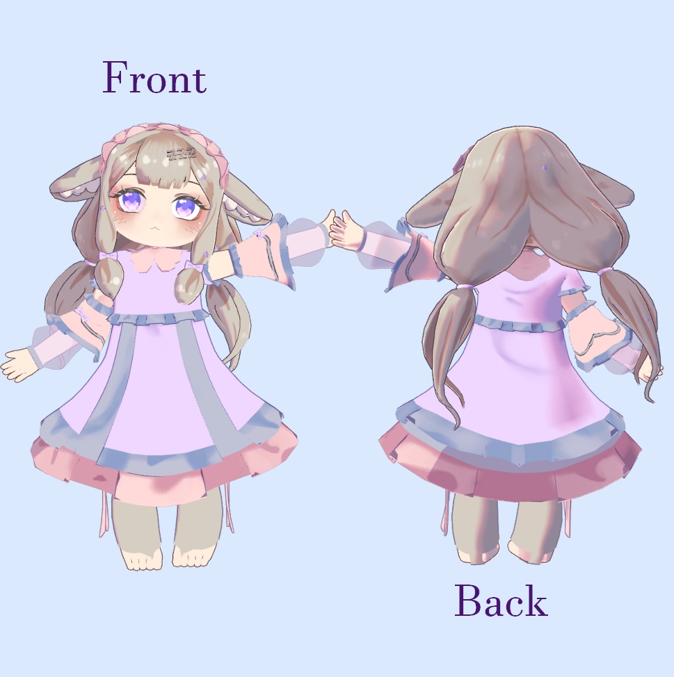 Original 3D Model [Honami] ver1.1 - silvercherry - 2/4