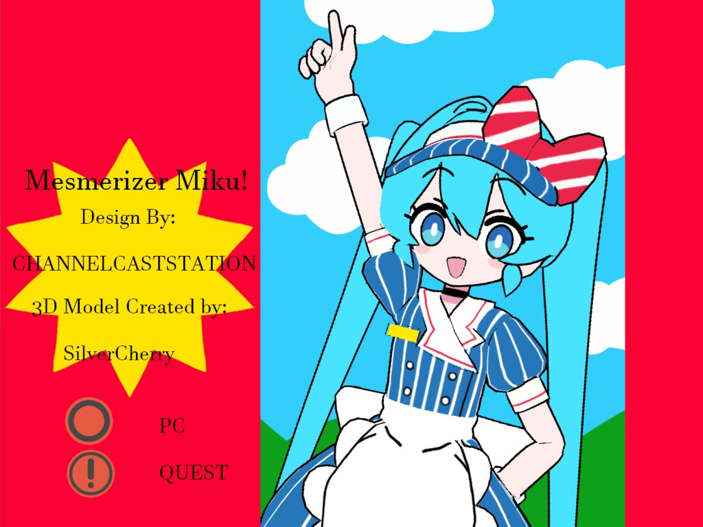 (Free VRChat Avatar) Mesmerizer Miku