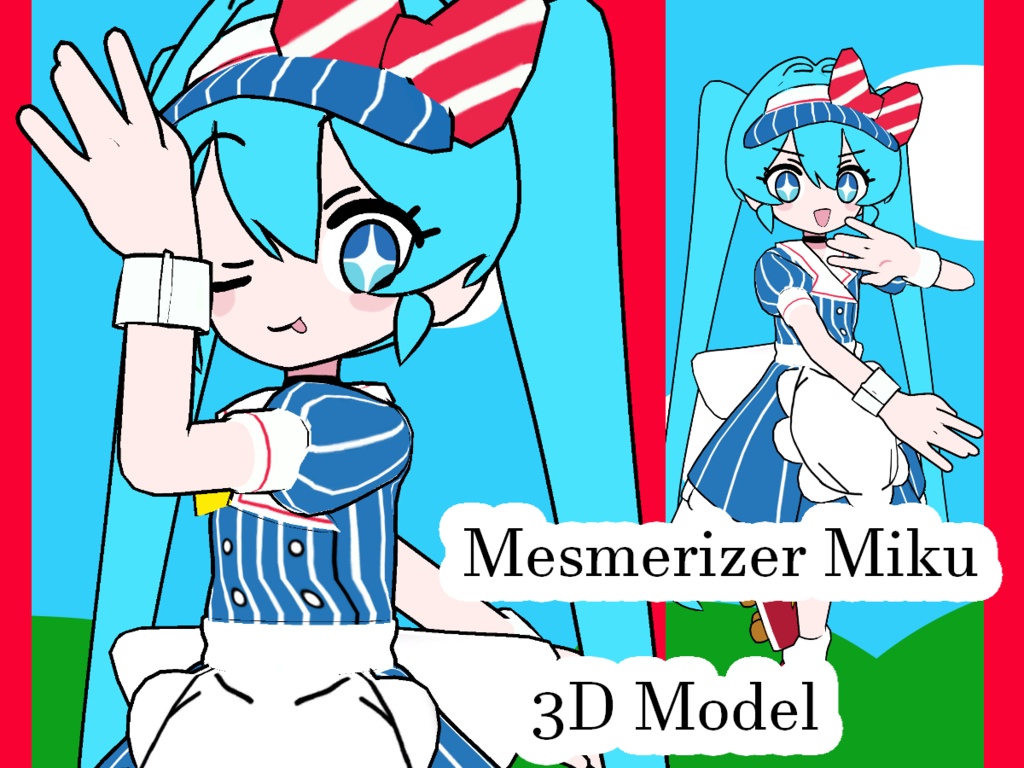 (Free VRChat Avatar) Mesmerizer Miku