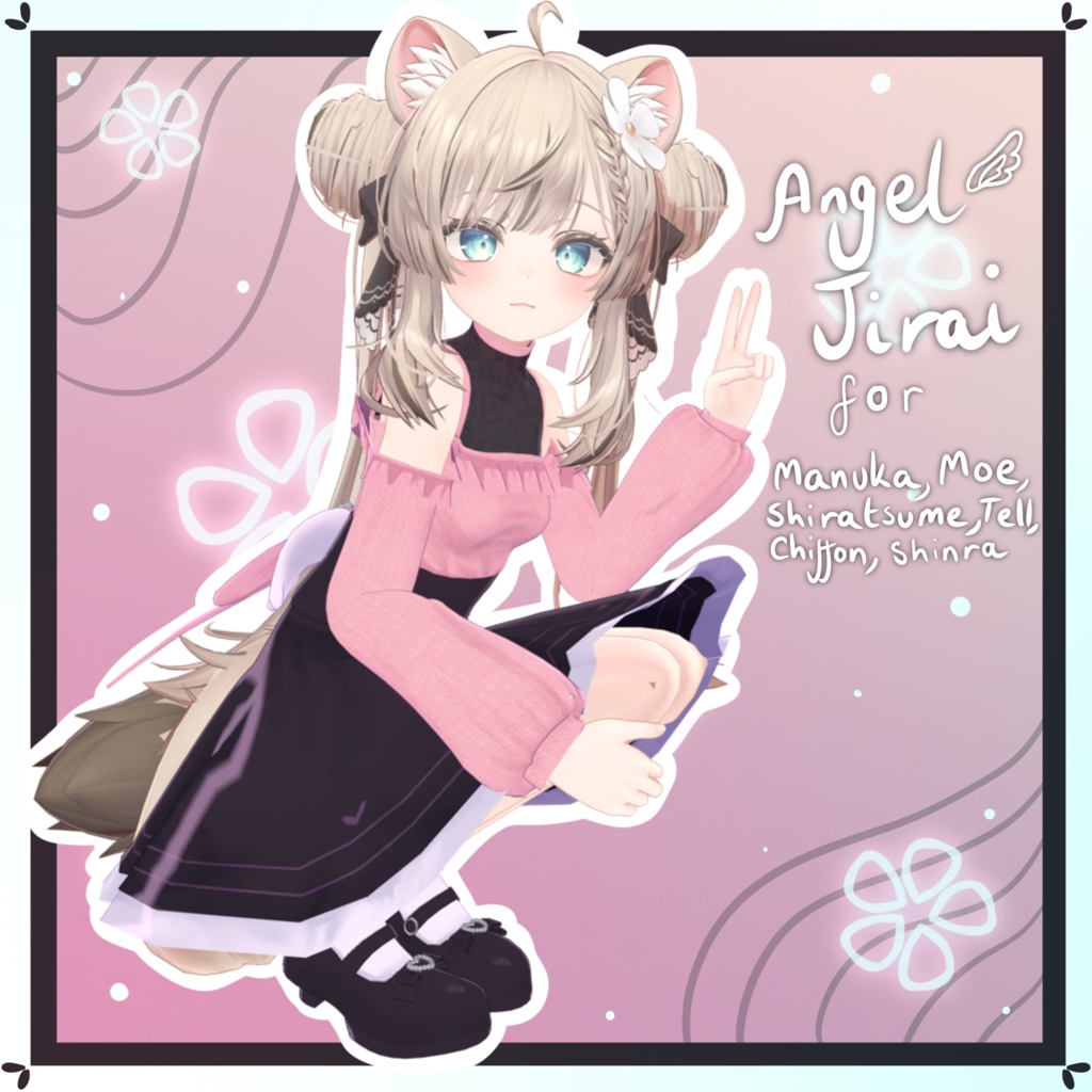 Angel Jirai Outfit for 6 avatars