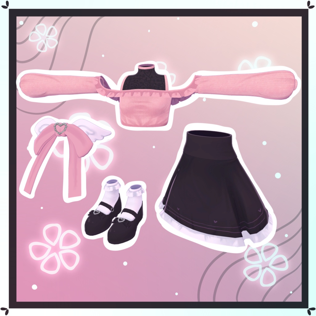Angel Jirai Outfit for 7 avatars