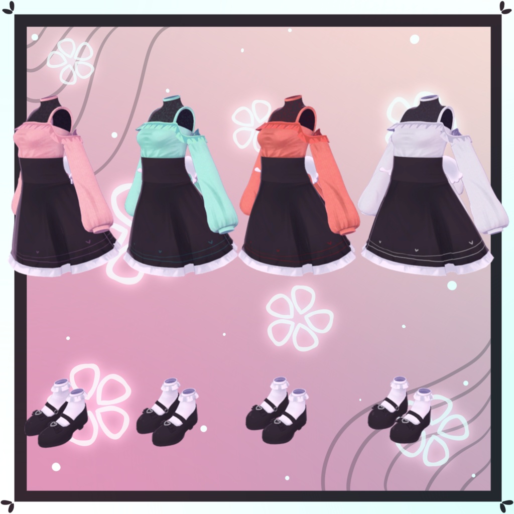 Angel Jirai Outfit for 7 avatars