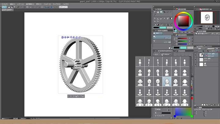 2段歯車イメージ素材