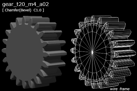 歯車(20枚歯)の3D素材