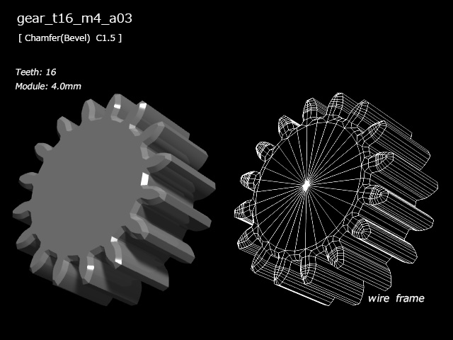 歯車 16枚歯 の3d素材 Sensibility Booth