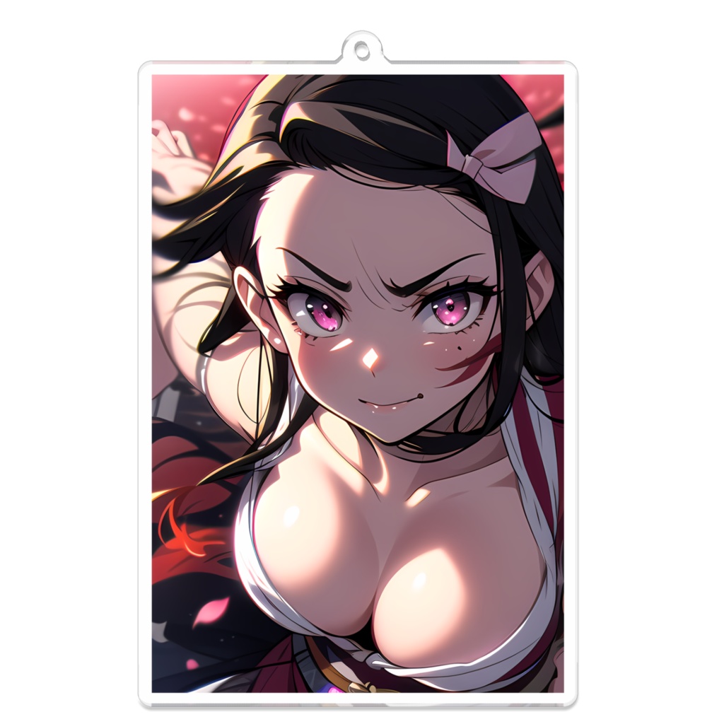鬼滅の刃 禰豆子 アクリルキーホルダー 100×100(mm)