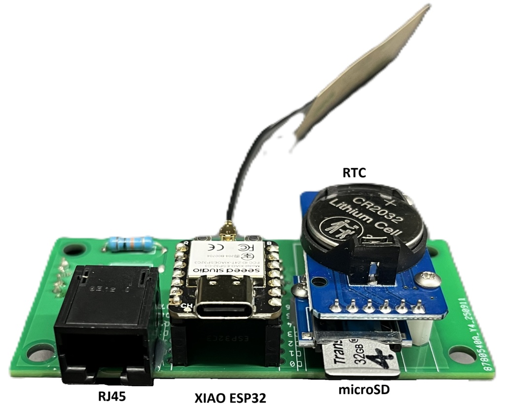 XIAO ESP32-C3 データロガー基板(RTC+microSD+RS485対応)