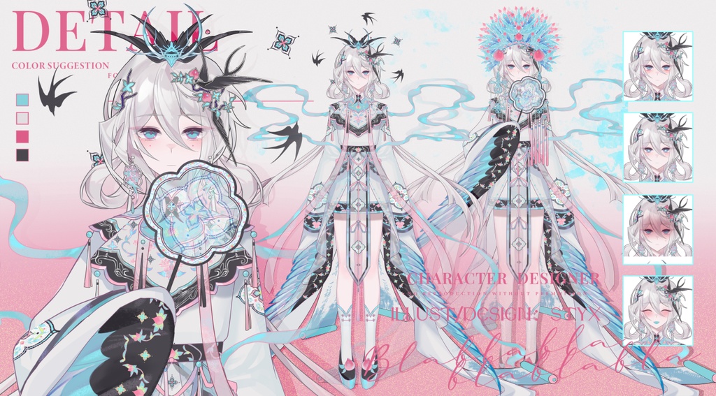 量産型Live2Dモデル-ツバメ/Live2d model-swallow