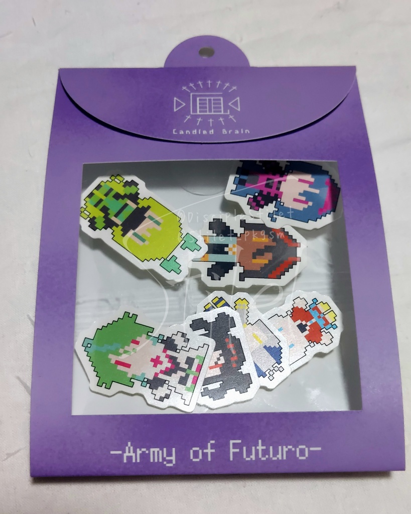 未来軍ドット絵フレークシール