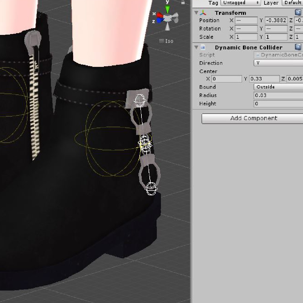 ジッパー付きショートブーツ