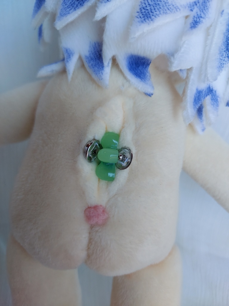 【自作ぬいぐるみ】花童楼【白花紫艶】