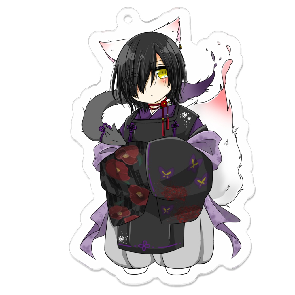 【アクリルキーホルダー】雪桜【オリジナル】