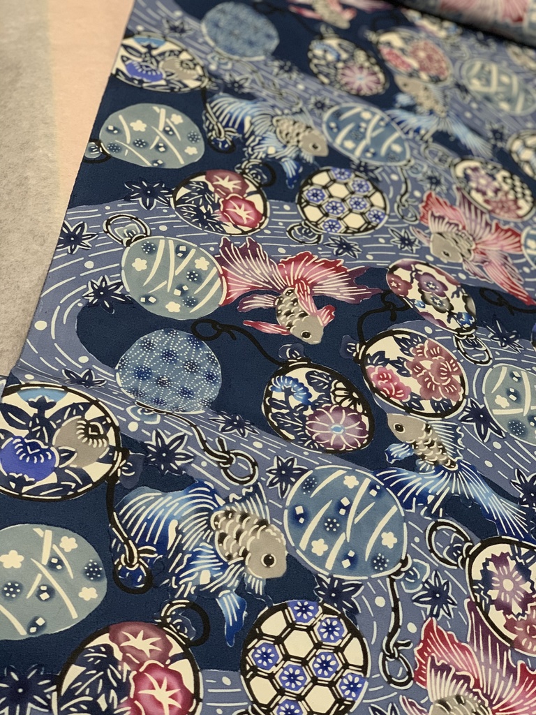 琉球びんがた 手染め 全通帯