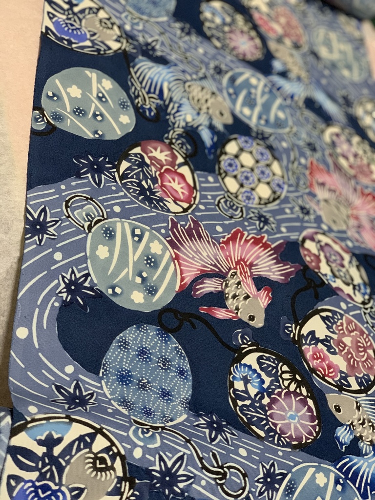 琉球びんがた 手染め 全通帯