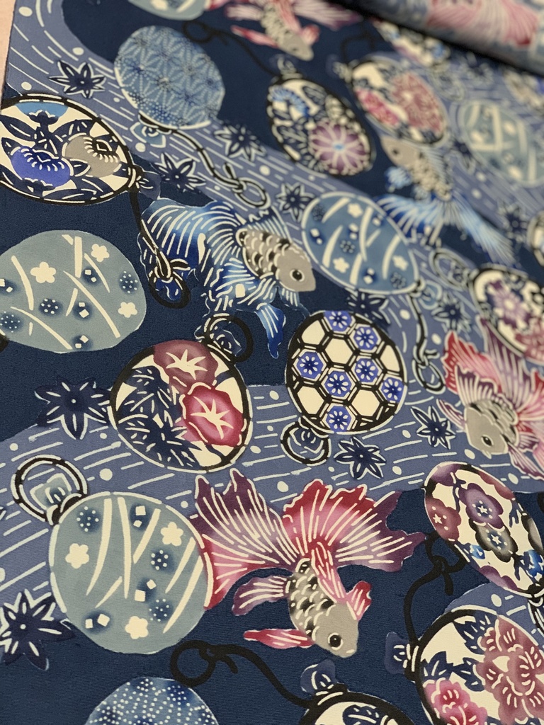 琉球びんがた 手染め 全通帯