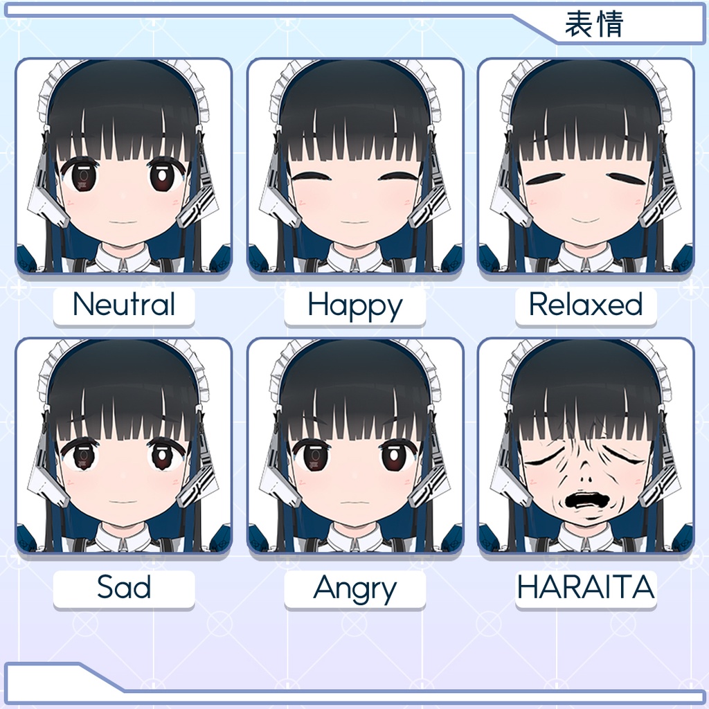 VRM想定オリジナル3Dモデル セツ
