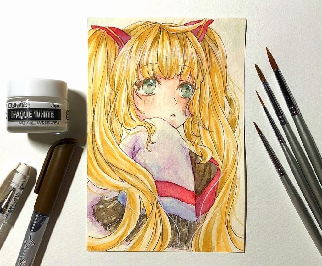 ポストカードイラスト原画