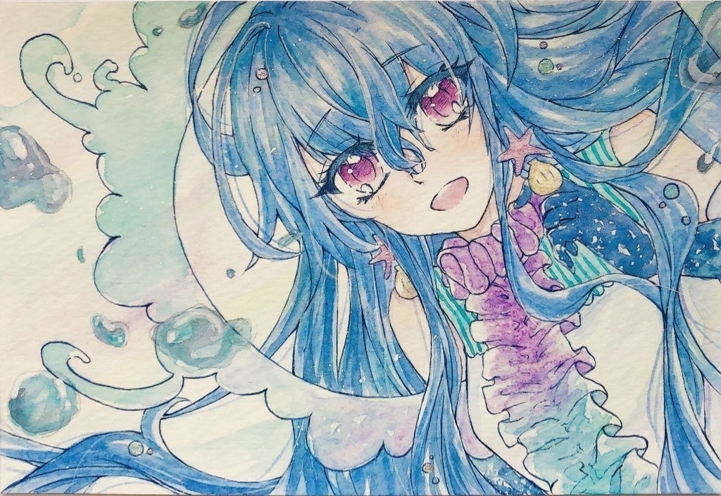 ポストカードイラスト原画