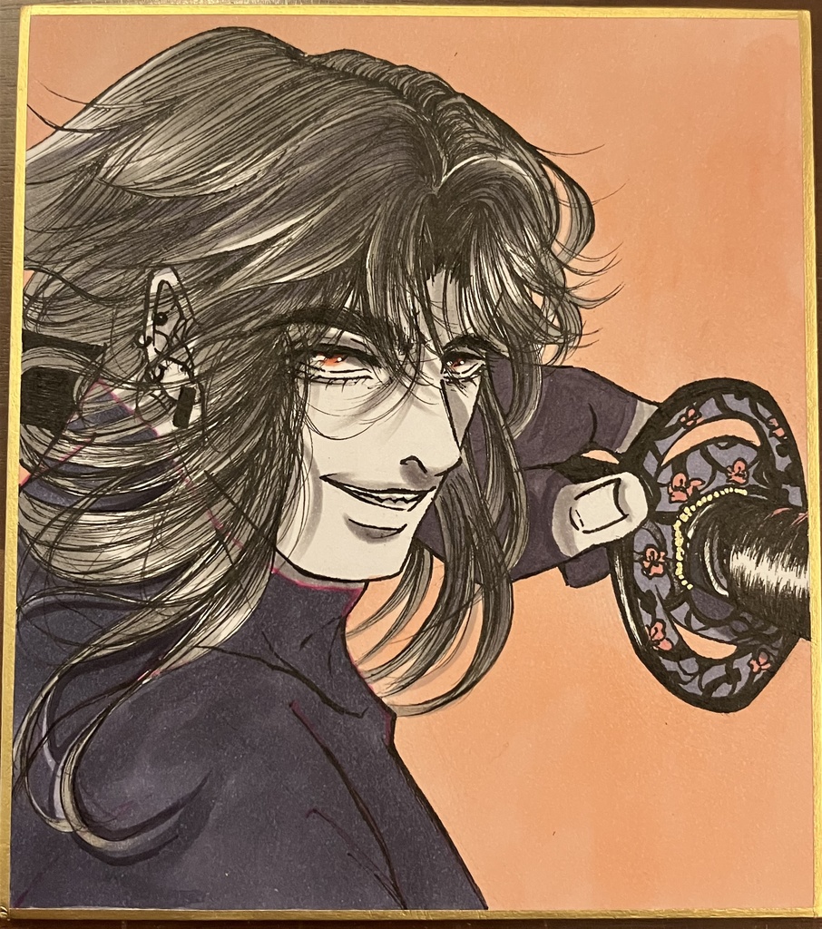 オリジナルイラスト桃　小色紙