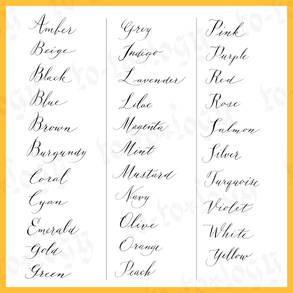 【色】手書き文字素材