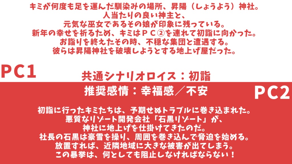 【DX3】New Year Mode【シナリオ】