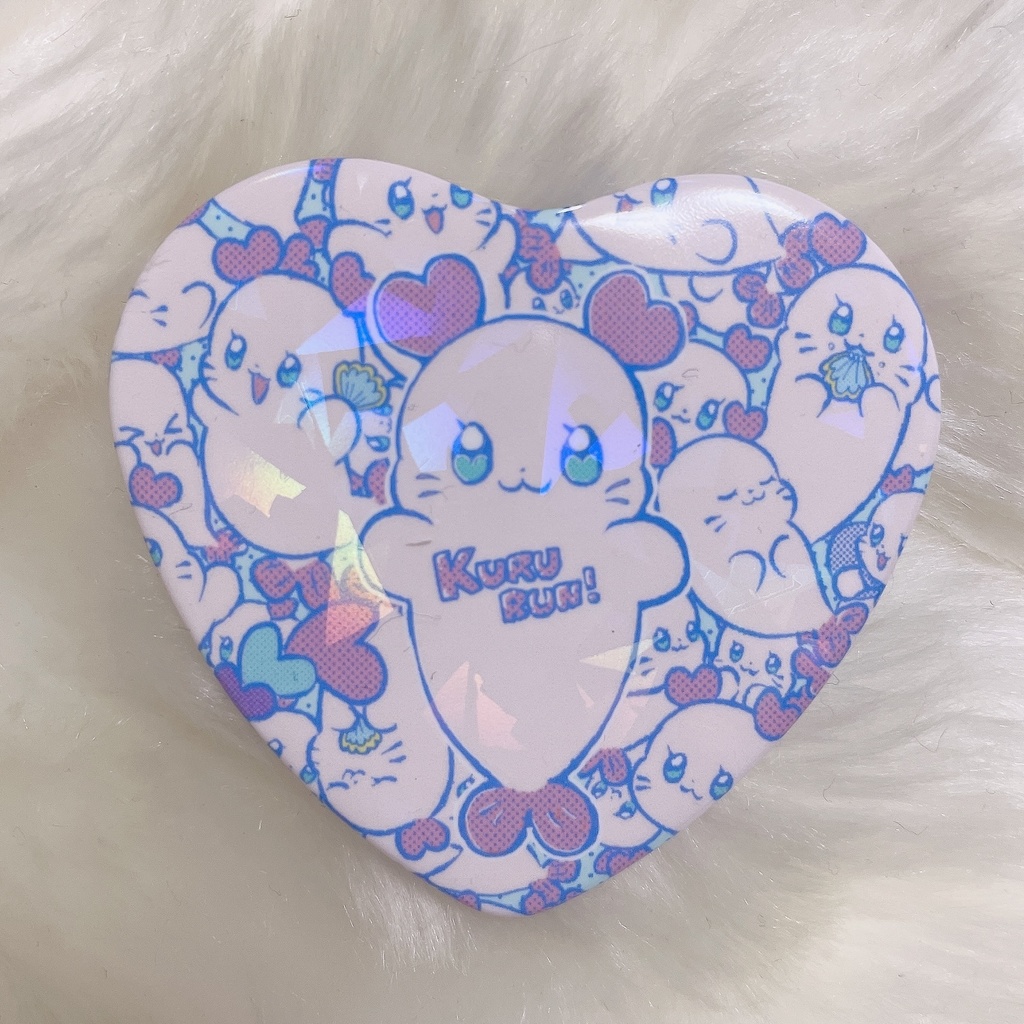くるるんきらきらハート缶バッジ
