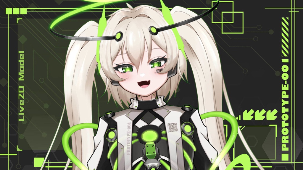 「Live2D」「VTS対応」ロボ娘