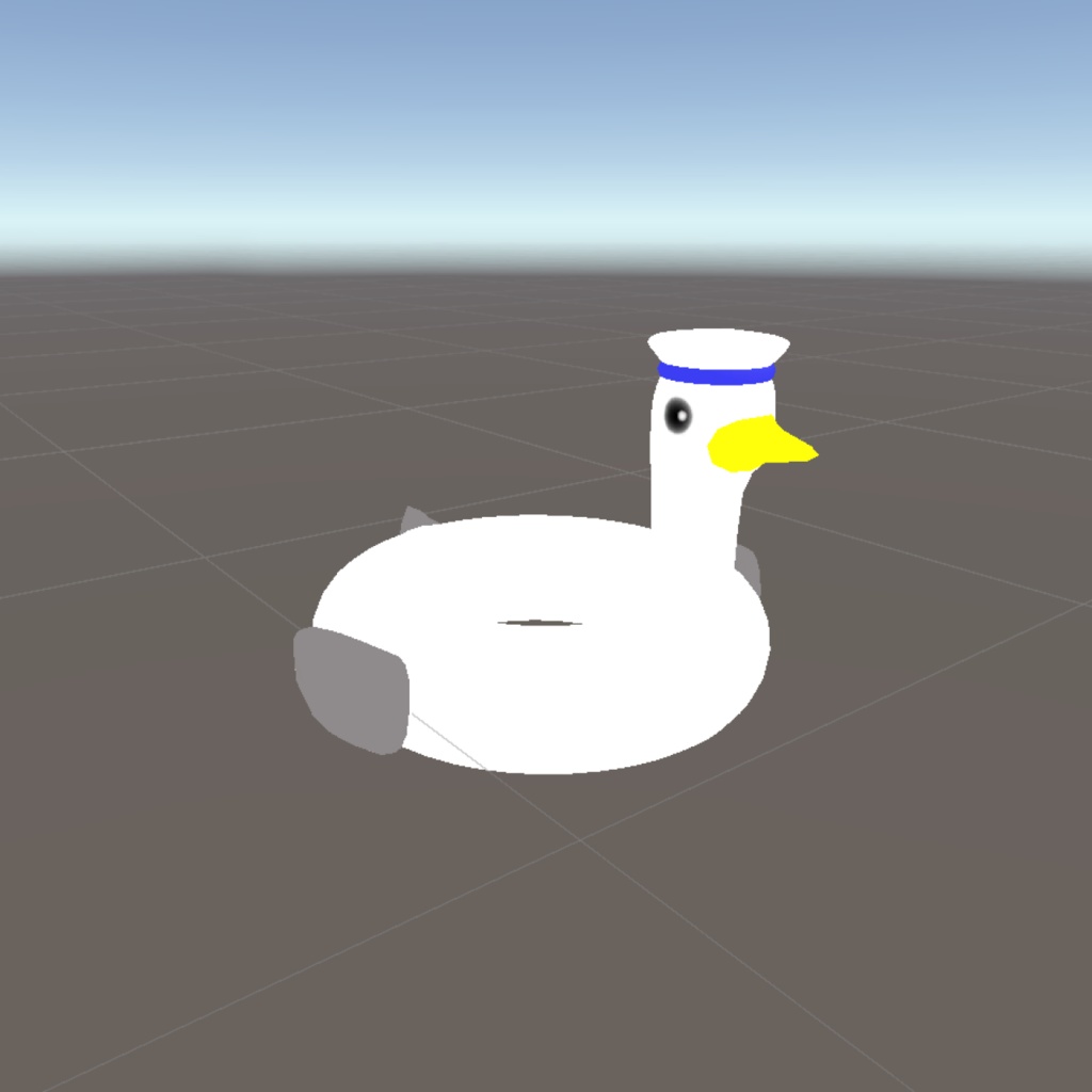 【無料】カモメの浮き輪【3Dモデル】