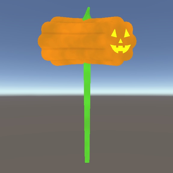 【無料】かぼちゃ柄のハンマー【3Dモデル】