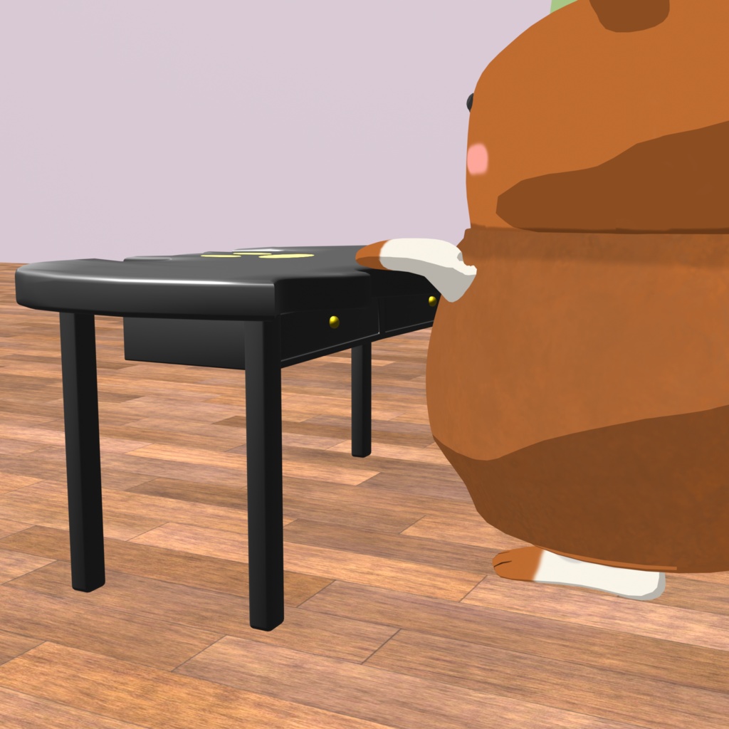 【無料】コウモリの机【3Dモデル】