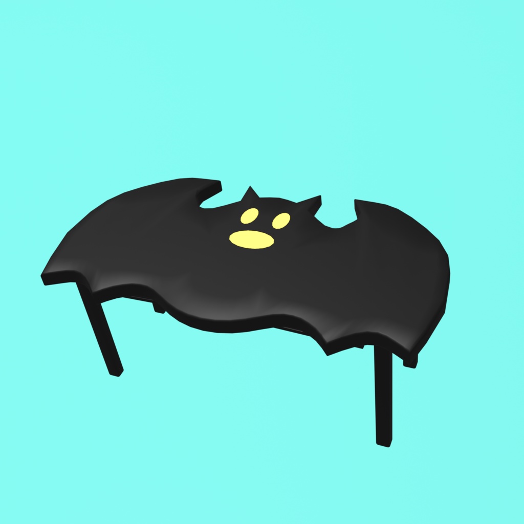 【無料】コウモリの机【3Dモデル】