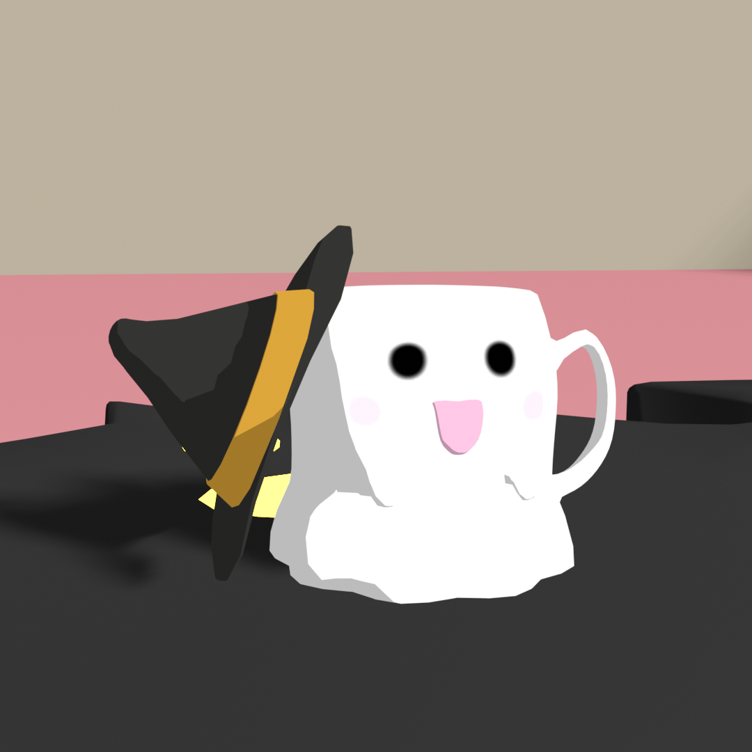 【無料】おばけマグカップ【3Dモデル】