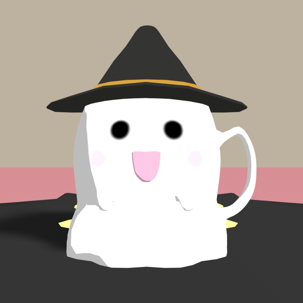 【無料】おばけマグカップ【3Dモデル】