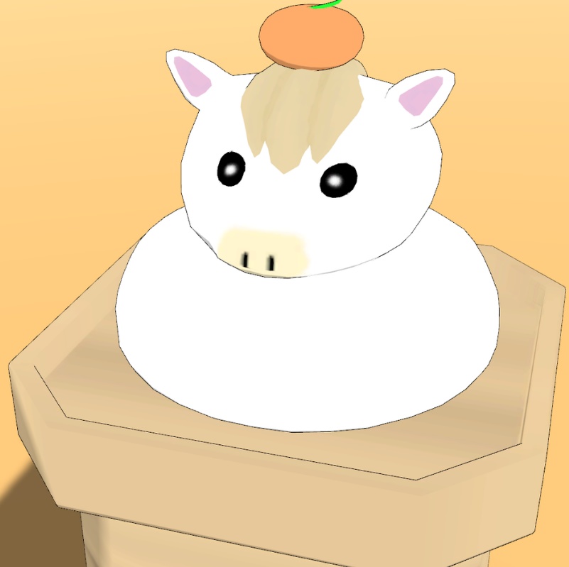 【3Dモデル】ウマ鏡餅