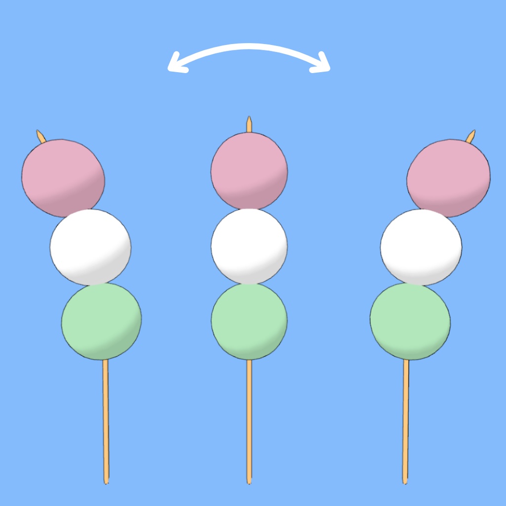 【無料】桜団子セット【3Dモデル】