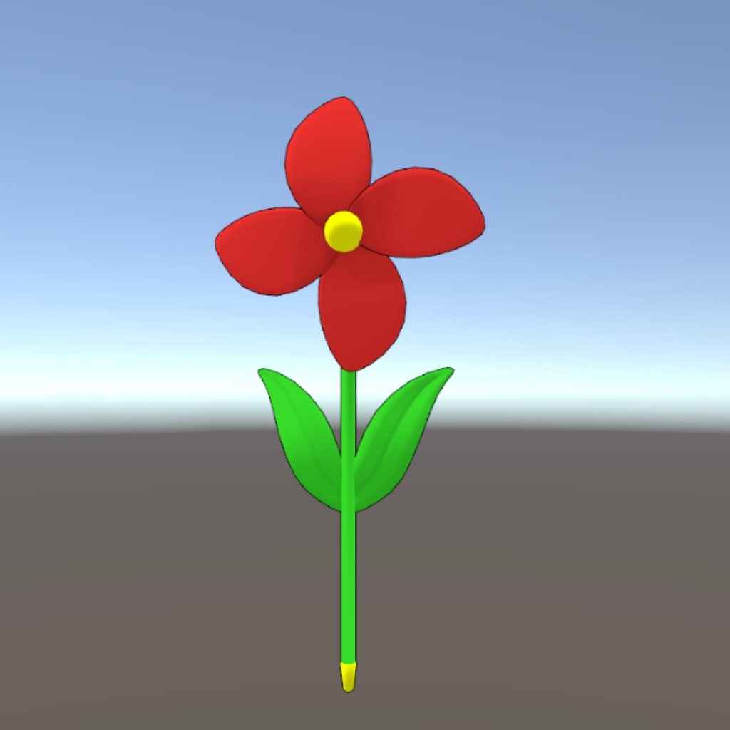 【3Dモデル】花のかざぐるま(回転アニメーション付き)5色セット