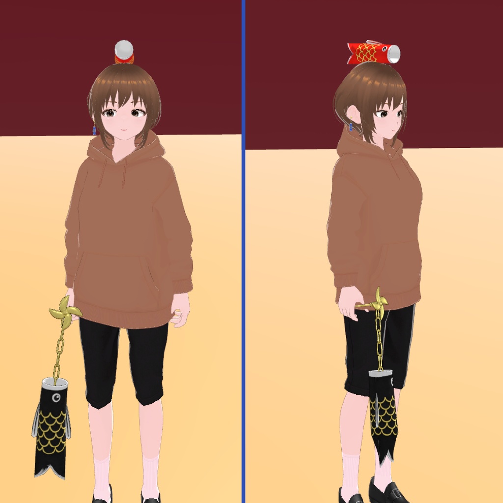 【無料版あり】こいのぼりイヤリング【8色展開/揺れ物対応】