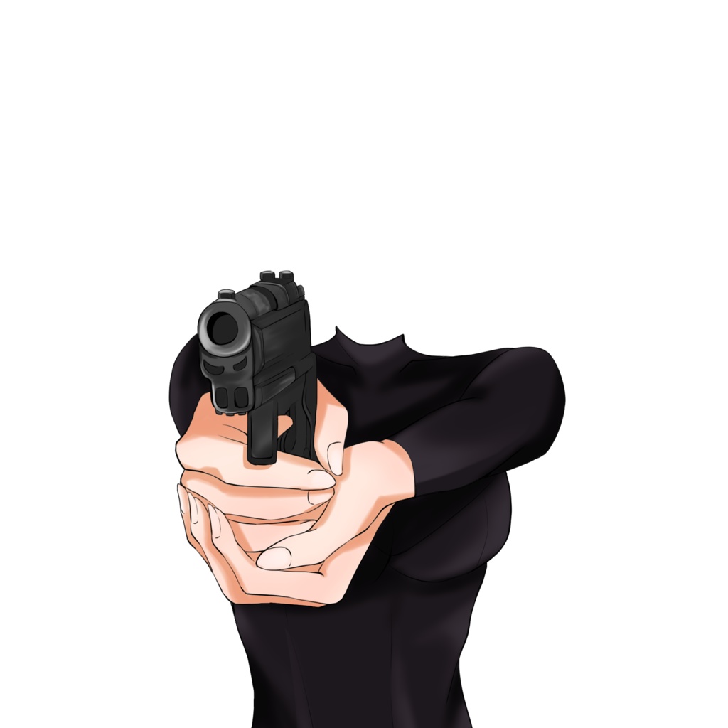 【Vtuberさん向け】銃 Gun - PiggyanDraw