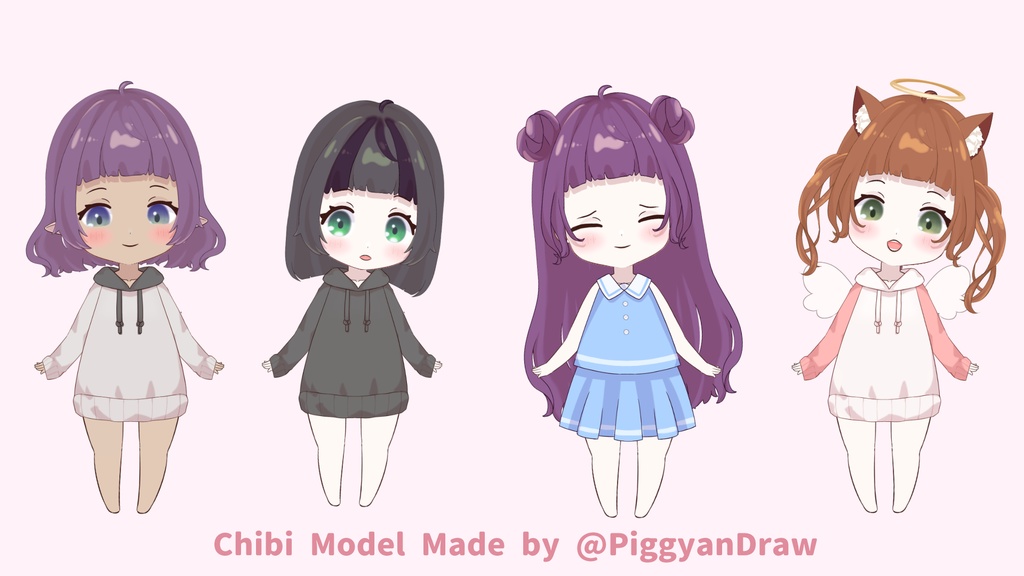 Customizable Chibi Live2D @PiggyanDraw