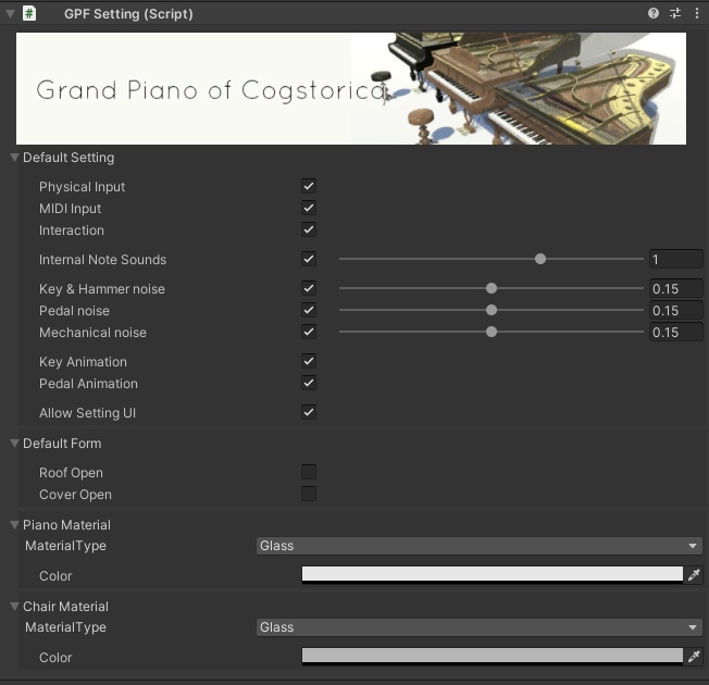 Grand Piano of Cogstorica【VRChatワールド設置用Udonギミック】