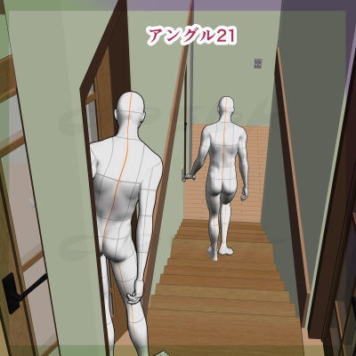 3D・玄関と玄関内部