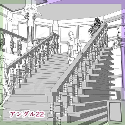 3D階段ホール(ロビー)