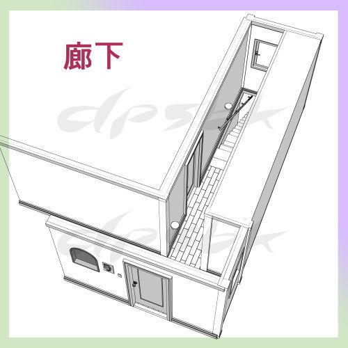 3Dアパート全体(10畳個室含む)