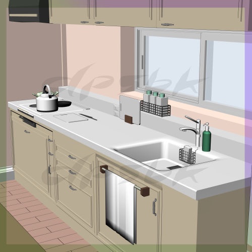 3Dアパート全体(10畳個室含む)