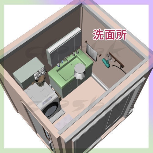 3Dアパート全体(10畳個室含む)