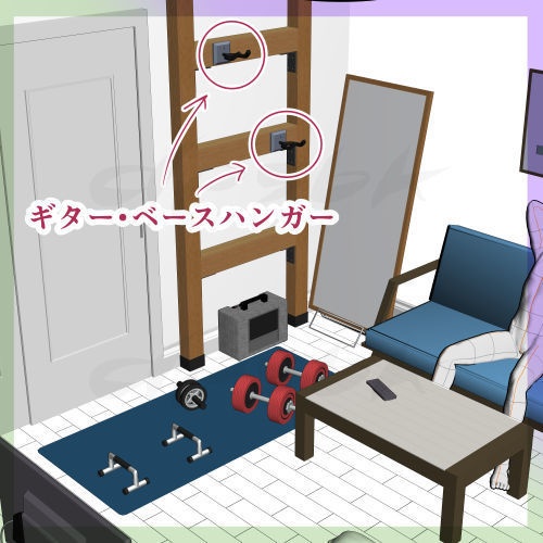 3Dアパート全体(10畳個室含む)